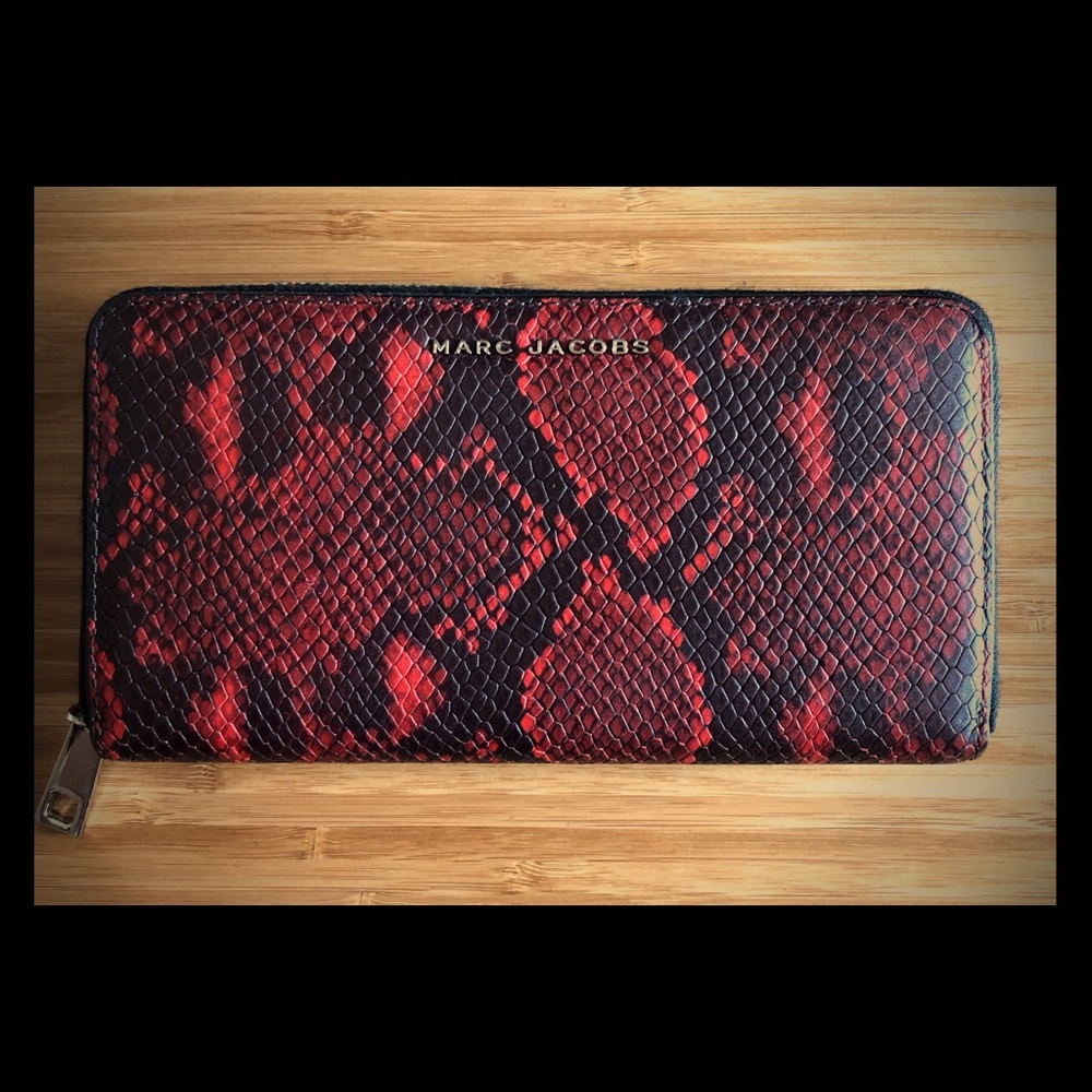 Marc Jacobs snake print wallet.